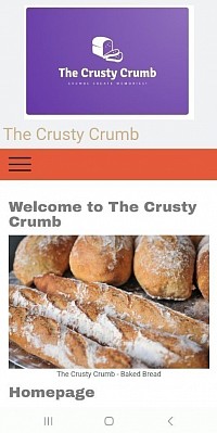 Fiktive Bäckerei-Website erstellt mit Jimdo App