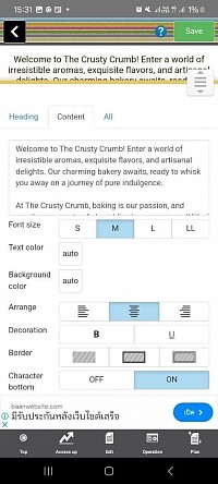 Crayon Website Builder App-Seiteneditor