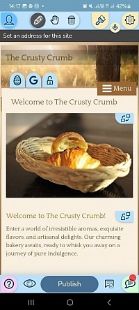 Die Crusty Crumb-Testwebsite