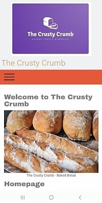 Sitio web de panadería ficticio creado con la aplicación Jimdo