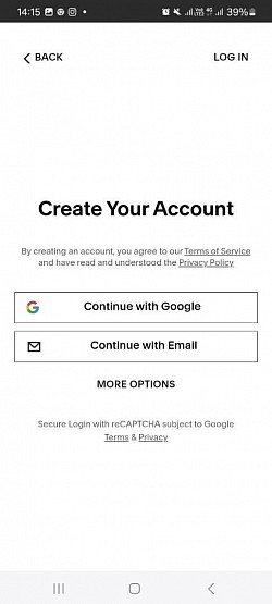 Crear una cuenta de Squarespace