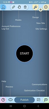 FreeSite con la navegación claramente etiquetada