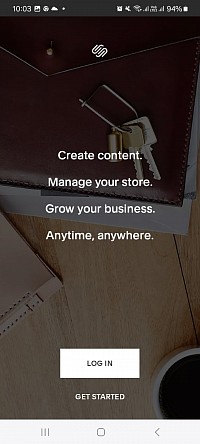 Inicio de sesión en la aplicación de creación de sitios web de Squarespace