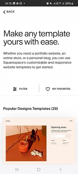 Sélection du modèle de site