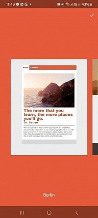 Selecting a template