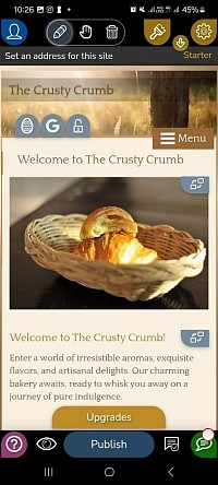 Crusty Crumb Bakery Website Built with SimDif