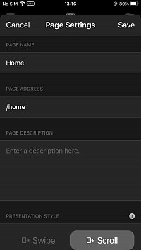 Universe App Page Settings for basic SEO edits