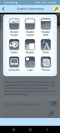 Graphic customisation settings