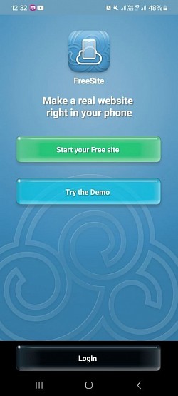 FreeSite - welcome page