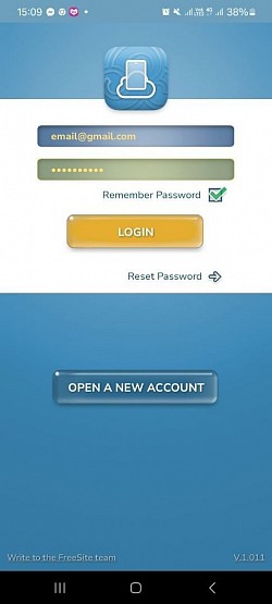 Account login page