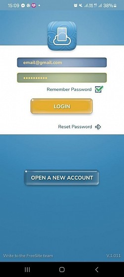 Account login page