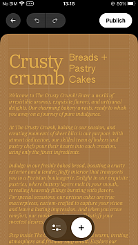 The Crusty Crumb - Universe を使って構築されたテストウェブサイト