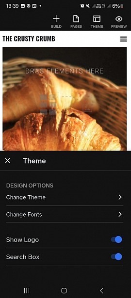 Weebly — выбор темы