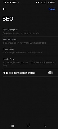 Weebly 網站建立器應用程式 - SEO